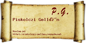 Piskolczi Gellén névjegykártya